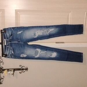 KanCan Medium Wash Distressed Skinny Jeans Size 3/25